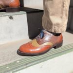 3色の栃木レザーで仕立てたハンドソーン・ダービーシューズが完成しました