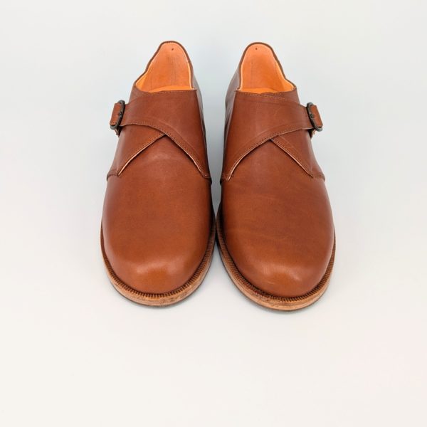 靴教室で完成したシングルモンクストラップ